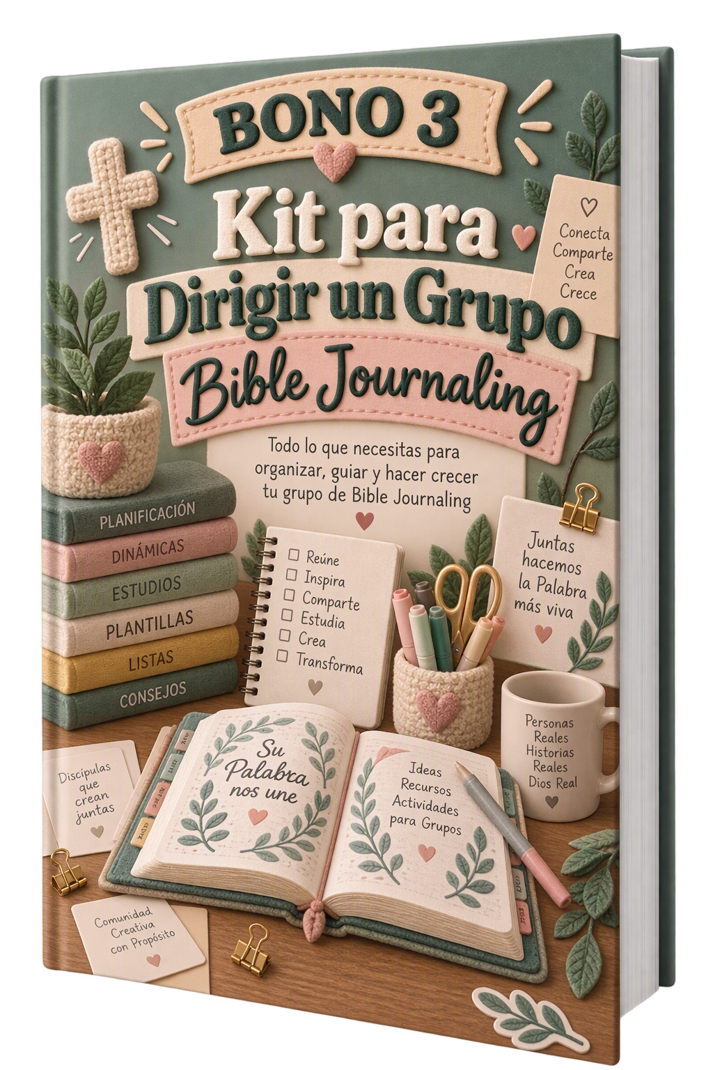Mockup de Kit Dirigir Grupo Bible Journaling.